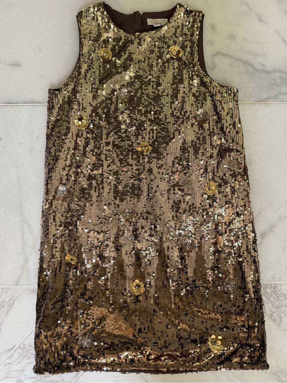 Gold Sequin Shift Dress